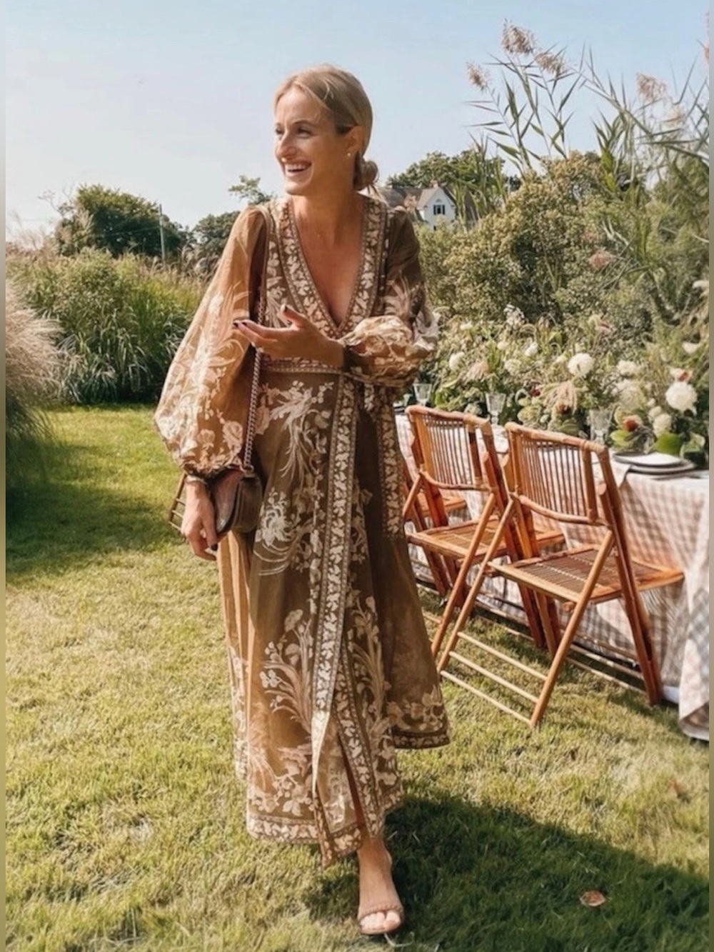 ZIMMERMANN Anneke Wrap Midi Dress